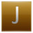 Letter J gold Icon